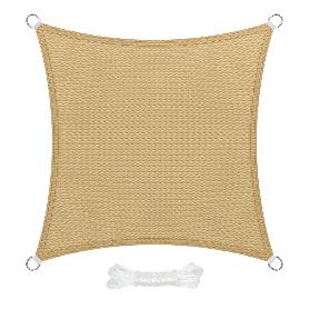 TOLDO VELA SOMBRA JARDIN CUADRADA 3,6X3,6 METROS BEIGE