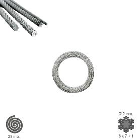 CABLE GALVANIZADO   2 MM. (ROLLO 25 METROS) NO ELEVACION
