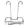 CESTILLO INOX PARA COLGAR 1 ALTURA. 280 X 105 X 335 MM.