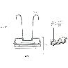 CESTILLO INOX PARA COLGAR 1 ALTURA. 280 X 105 X 335 MM.