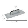 TALOCHA PLASTICO 350 X 150 MM. BASE ALMENADA GRIS