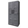 ARMARIO RESINA ALTO 68X37X169 CM. COLOR GRIS OSCURO