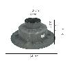 CALDERETA SIFONICA PVC HORIZONTAL 200X200 MM. SALIDA Ø 90 - 110 MM.