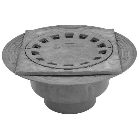 CALDERETA SIFONICA PVC HORIZONTAL 250X250 MM. SALIDA Ø 90 - 110 MM.