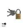 CANDADO LATON ARCO NORMAL 20 MM.