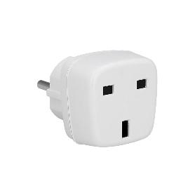 Adaptador viaje toma inglesa a schuko ADAPTADOR VIAJE TOMA INGLESA A SCHUKO
