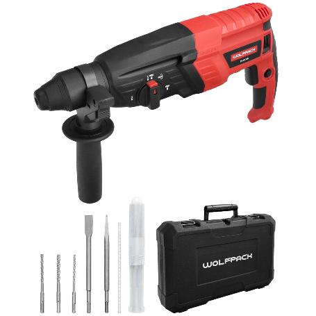 MARTILLO PERFORADOR SDS PLUS 900 WATT. CON ACCESORIOS Y MALETIN