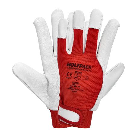 GUANTES PIEL / LONA CON VELCRO. CON COLGADOR 9 GUANTES DE TRABAJO, GUANTES DE PROTECCIÓN (PAR)