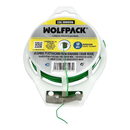 ALAMBRE ATADURA PLASTIFICADA VERDE (DISPENSADOR 50 M.)