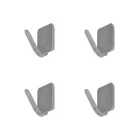 COLGADOR ORYX INOXIDABLE PEQUEÑO (BLISTER 4 UNIDADES) ADHESIVO