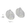 COLGADOR ORYX  TRANSPARENTE GRANDE (BLISTER 2 UNIDADES) ADHESIVO