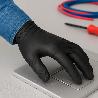 GUANTE DESECHABLE NITRILO NEGRO M 5,5 GMS. GRUESOS CAJA 100 GUANTES.