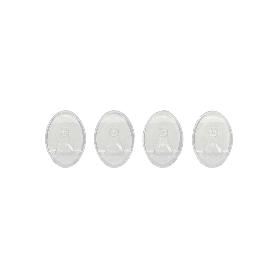 COLGADOR ORYX  TRANSPARENTE PEQUEÑO (BLISTER 4 UNIDADES) ADHESIVO