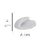 COLGADOR ORYX  BLANCO GRANDE (BLISTER  2 UNIDADES) ADHESIVO
