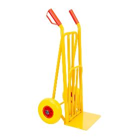 CARRETILLA ALMACEN / SACOS CON PALA ABATIBLE RUEDAS MACIZAS LLANTAS DE PLÁSTICO