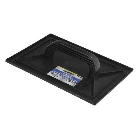 TALOCHA PLASTICO 34X23 CM. MANGO REDONDO NEGRO CON ALVEOLOS