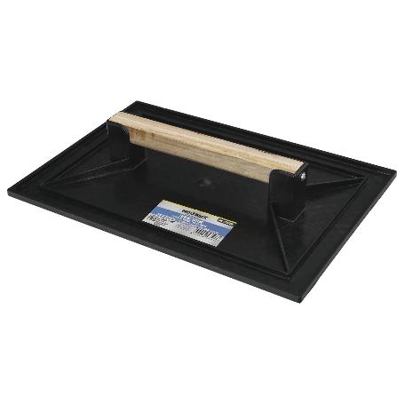 TALOCHA PLASTICO 32 X 22 CM. MANGO MADERA NEGRA CON ALVEOLOS