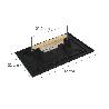 TALOCHA PLASTICO 32 X 22 CM. MANGO MADERA NEGRA CON ALVEOLOS
