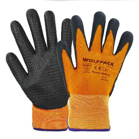 GUANTES NYLON CON PALMA EN FOAM Y PUNTOS NITRILO TOUCH 10 (PAR)
