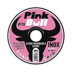 DISCOS CORTE INOX 115X1X22,23 PINK BULL