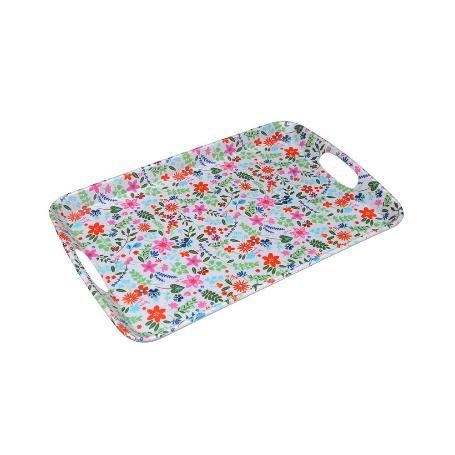 BANDEJA MELAMINA FLOWERS 42X27,4X2,3 CM