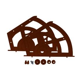 SOPORTE ZAPATERO P/2 BALDAS MARRON