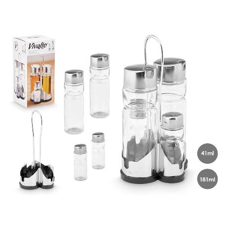 VINAGRERAS ACERO INOXIDABLE + VIDRIO