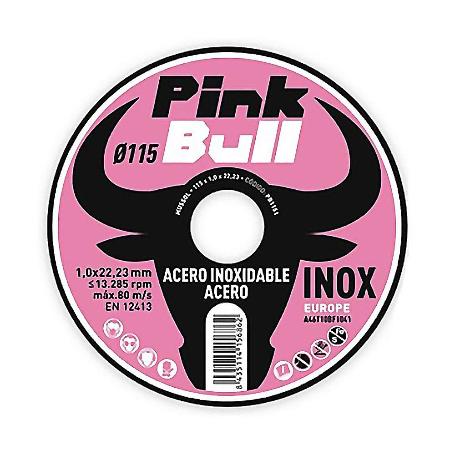 DISCOS CORTE INOX 115X1X22,23 PINK BULL