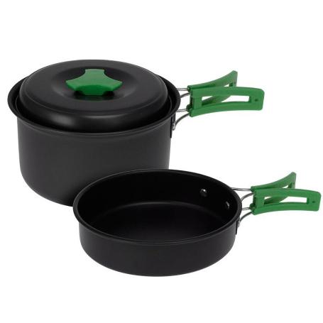 CACEROLAS CON TAPA CAMPING 14X14X7/15X15X4 CM