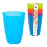 VASOS PLASTICO COLORES 270ML 6 PIEZAS
