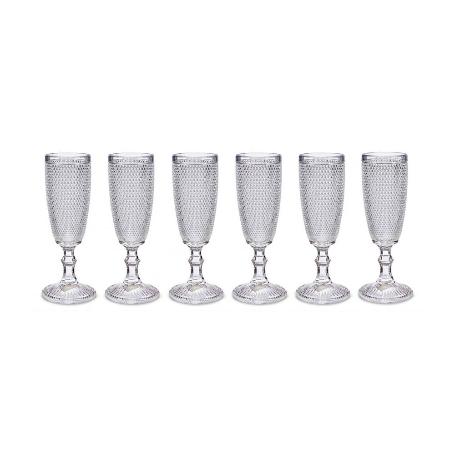 COPAS FLAUTA PUNTOS TRANSPARENTE