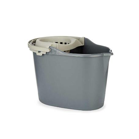 CUBO CON ESCURRIDOR 15 LITROS ANTRACITA