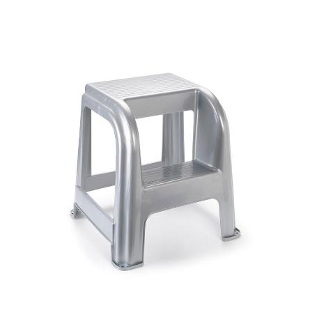 TABURETE DOMUS 44X42X45 CM PLATA