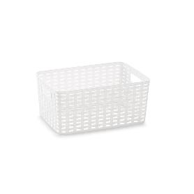 CESTA MIMBRE 33X22 CM 10 LITROS BLANCA