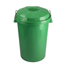 CUBO BASURA CON TAPA 100 L VERDE