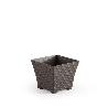 MACETA RATTAN CUADRADA 15 CM TOPO