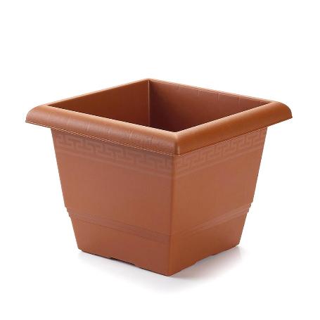 MACETA CUADRADA 20 CM CON PLATO