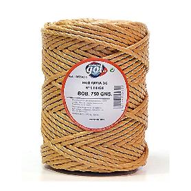 CUERDA RAFIA 3 CABOS N5 GORDA BEIG 750GR