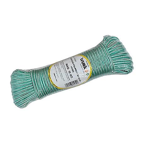 CUERDA TRENZADA POLIPROPILENO VERDE 10MT