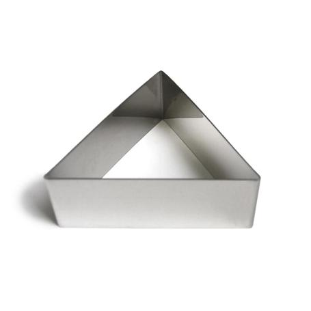 MOLDE EMPLATADOR INOX. TRIANGULAR 10X4 CM 2152