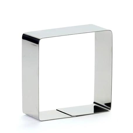 MOLDE EMPLATADOR INOX. CUADRADO 9X4 CM 2193
