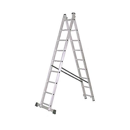 ESCALERA ALUMINIO INDUSTRIAL DOBLE 9 P.