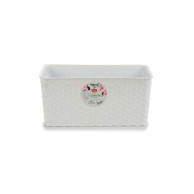 JARDINERA RESERVA AGUA 40 CM BLANCA