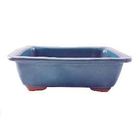 MACETA BONSAI CERAMICA AZUL BRILLO N2 22X15 CM