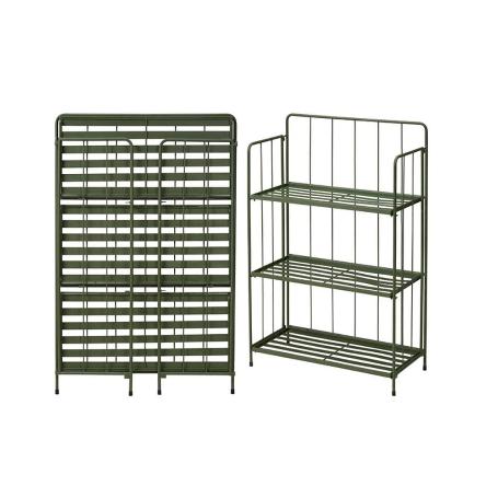 ESTANTERIA PLEGABLE 58X27X90 CM METAL NEGRA