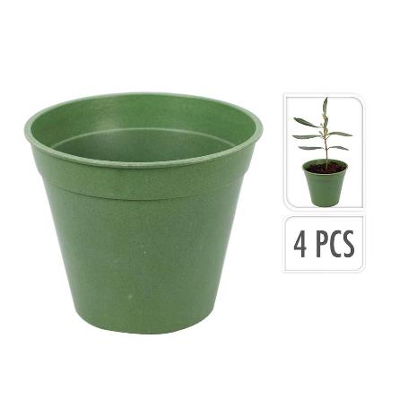 MACETAS CULTIVO FIBRA BAMBU 9,5X8 CM