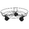 SOPORTE MACETA METAL 3 RUEDAS 31,5 CM