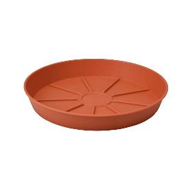 PLATO MACETA PLASTICO 24 CM MARRON