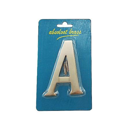 LETRA A LATON PULIDO 100MM