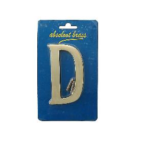 LETRA D LATON PULIDO 100MM